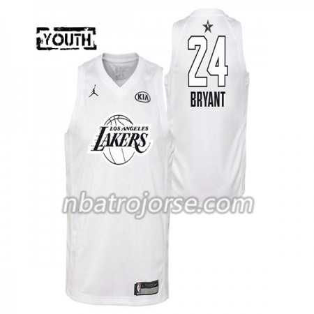 Barn Los Angeles Lakers Tröja Kobe Bryant 24 2018 All Star Jordan Brand Vit Swingman